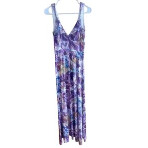 Jennifer Lopez Floral Knit Sleeveless Maxi Dress Size XS